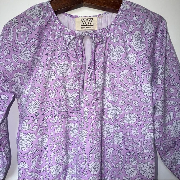 Tuckernuck Exclusive Violet and Indigo Nila Dali Dress by SZ Blockprints - Picture 9 of 13